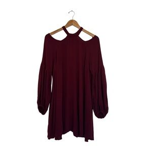 Free People Burgundy Mini Dress